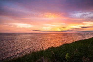 Muskegon Eyalet Parkı 'ndan Michigan Gölü' nün batışı