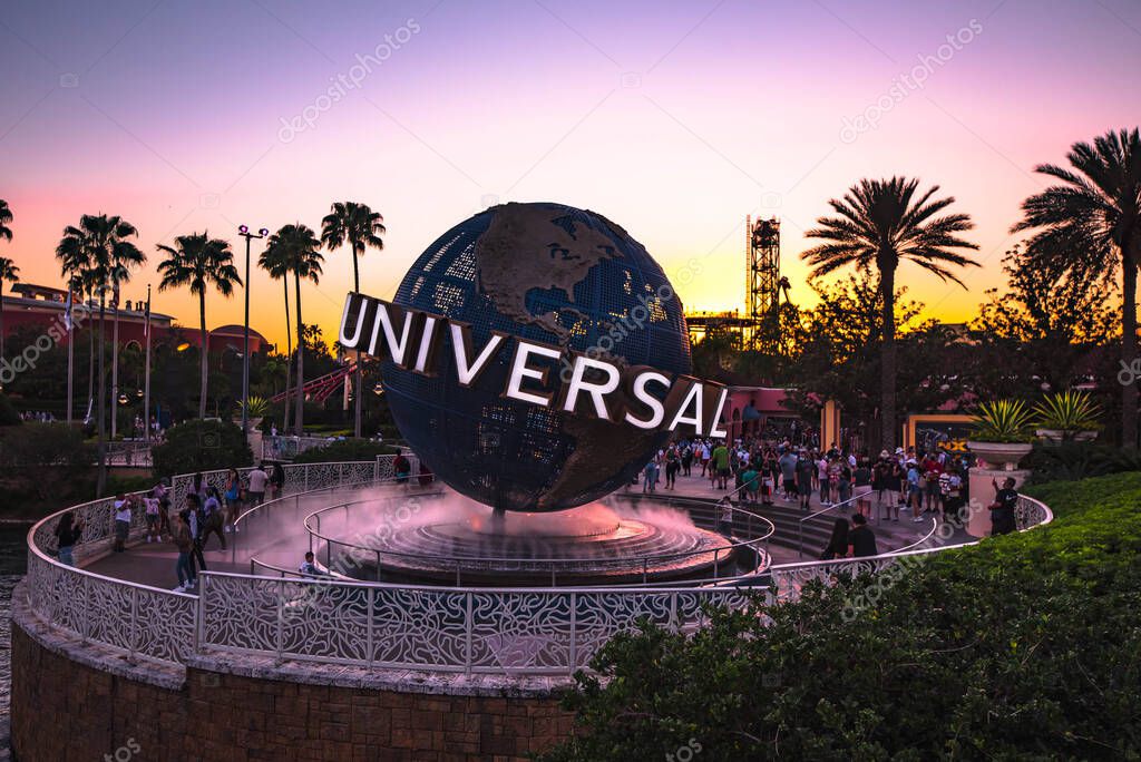 Universal Orlando globe at Universal Orlando Resort