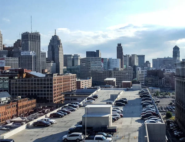 Detroit şehir merkezinin manzarası Grektown Kumarhanesinden alındı