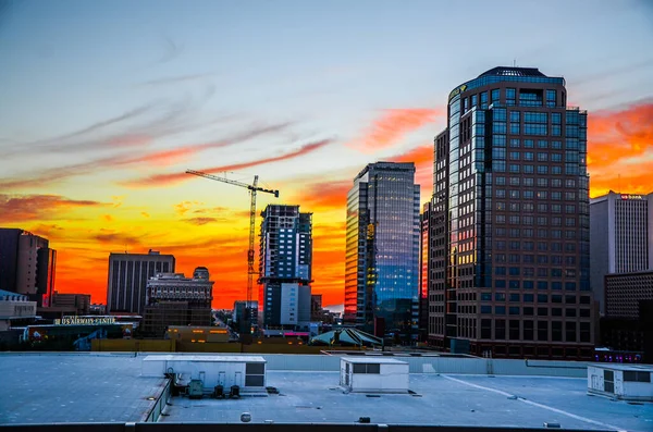 Άποψη Του Downtown Phoenix Αριζόνα Στο Ηλιοβασίλεμα — Φωτογραφία Αρχείου
