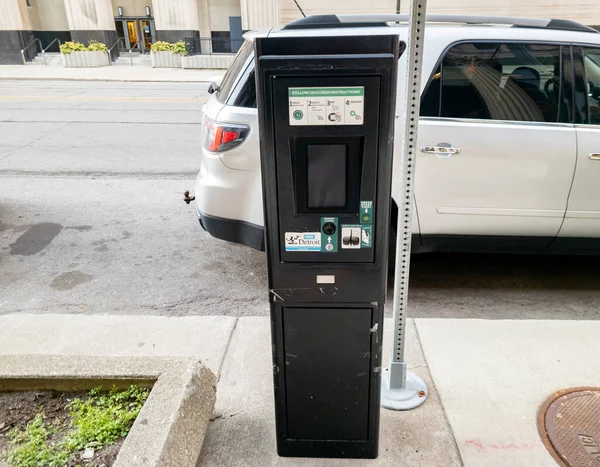 Parking Meter Pay Station Detroit Michigan — Stock Photo, Image