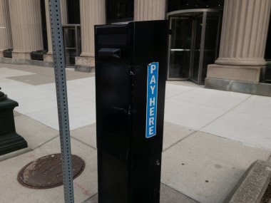 Detroit, Michigan 'daki parkmetre ücretli.,