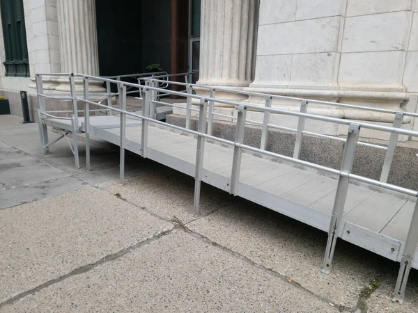 Metal Ramp Front Building Detroit Michigan — Stock Photo, Image