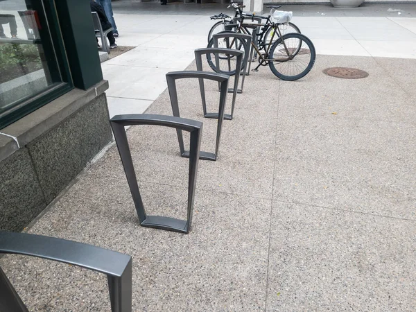 Detroit, Michigan 'da bisikletli bir bisiklet parkı.