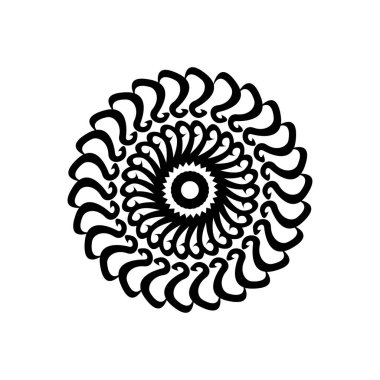 siyah mandala kabile vektör tasarımı