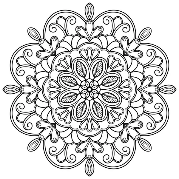 Modèle Vectoriel Mandala Abstrait Art Sur Mur Livre Colorier Dentelle — Image vectorielle