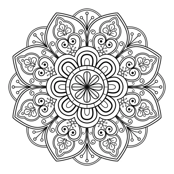 Mandala Digitaal Kunstpatroon Kunst Muur Kleurboek Kantpatroon Tattoo Ontwerp Voor — Stockvector