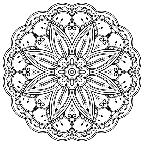 Mandala Motif Art Numérique Art Sur Mur Livre Colorier Modèle — Image vectorielle