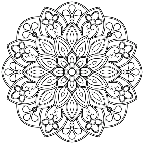 Mandala Digitális Művészet Minta Művészet Falon Színező Könyv Csipke Minta — Stock Vector