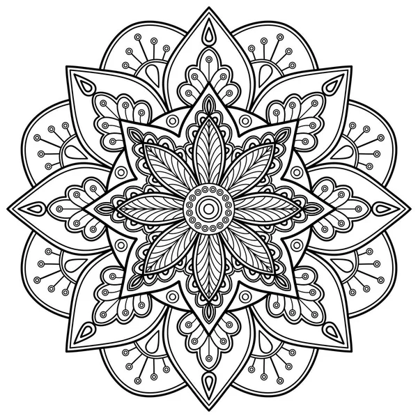 Patrón Arte Digital Mandala Arte Pared Libro Para Colorear Patrón — Vector de stock