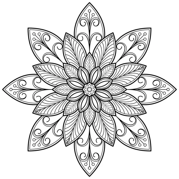 Mandala Padrão Arte Digital Arte Parede Livro Para Colorir Padrão —  Vetores de Stock