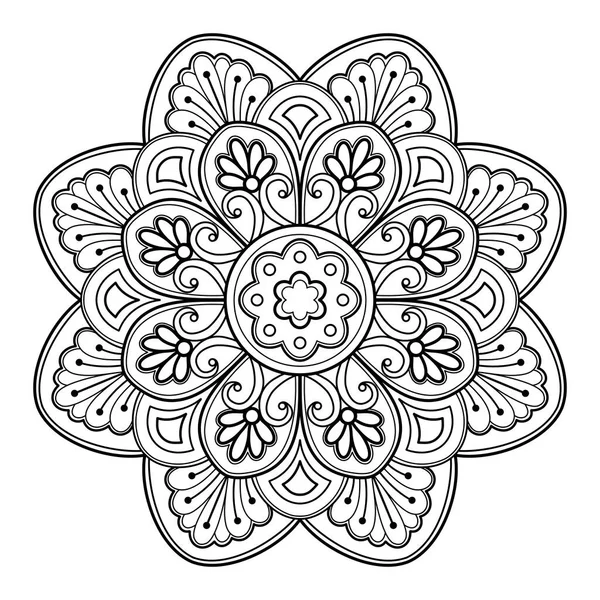 Mandala Modèle Art Numérique Art Sur Mur Livre Colorier Dentelle — Image vectorielle