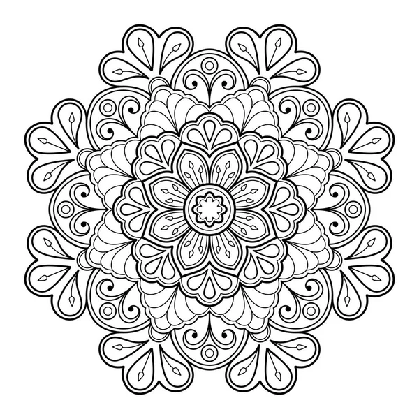 Modello Mandala Arte Digitale Arte Sul Muro Libro Colorare Modello — Vettoriale Stock