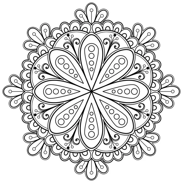 Padrão Arte Digital Mandala Arte Parede Livro Para Colorir Padrão — Vetor de Stock