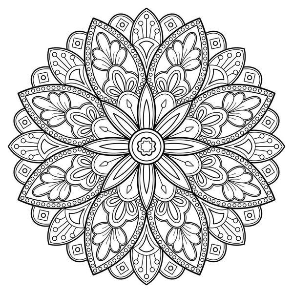 Mandala Modèle Art Numérique Art Sur Mur Livre Colorier Dentelle — Image vectorielle