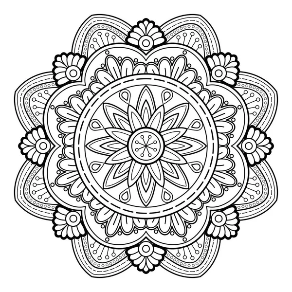 Mandala Digitalt Konstmönster Konst Väggen Målarbok Spetsmönster Tatueringen Design För — Stock vektor