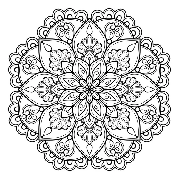 Mandala Digital Art Pattern Kunst Der Wand Malbuch Spitzenmuster Die — Stockvektor