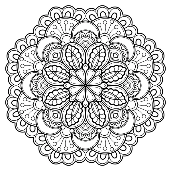 Padrão Arte Digital Mandala Arte Parede Livro Para Colorir Padrão — Vetor de Stock