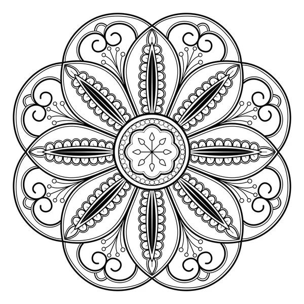 Patrón Arte Digital Mandala Arte Pared Libro Para Colorear Patrón — Archivo Imágenes Vectoriales