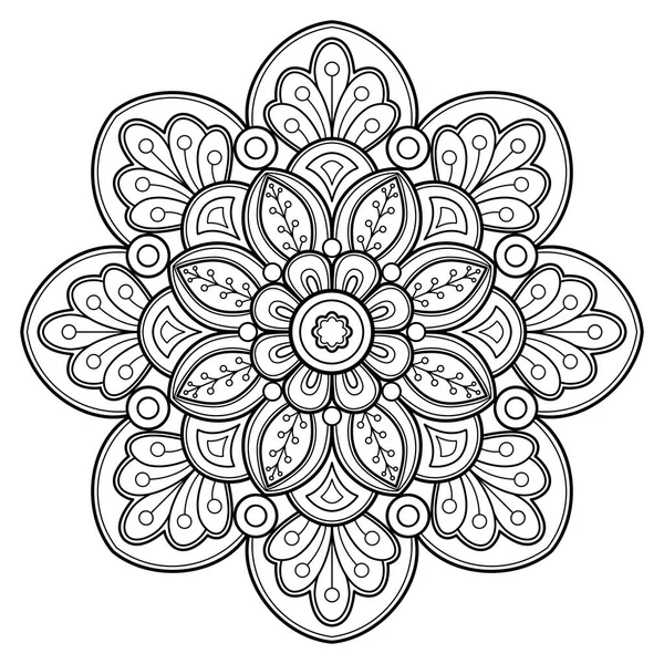 Mandala Digitalt Konstmönster Konst Väggen Målarbok Spetsmönster Tatueringen Design För — Stock vektor