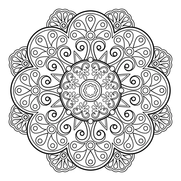 Mandala Digital Art Pattern Kunst Der Wand Malbuch Spitzenmuster Die — Stockvektor