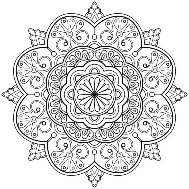 Mandala dijital sanatı el desenleri çizer. Duvardaki sanat eserleri. Boyama kitabı Dantelli desen dövme. Bir duvar kağıdı boyası gömleği ve döşeme kalıbı çıkartması için tasarlandı Etnik süslemede dekoratif