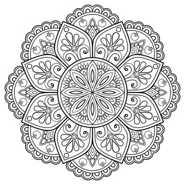 Mandala dijital sanatı el desenleri çizer. Duvardaki sanat eserleri. Boyama kitabı Dantelli desen dövme. Bir duvar kağıdı boyası gömleği ve döşeme kalıbı çıkartması için tasarlandı Etnik süslemede dekoratif