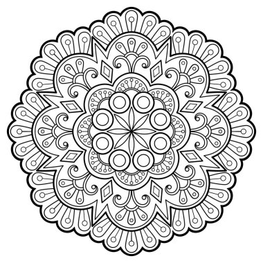 Mandala dijital sanatı el desenleri çizer. Duvardaki sanat eserleri. Boyama kitabı Dantelli desen dövme. Bir duvar kağıdı boyası gömleği ve döşeme kalıbı çıkartması için tasarlandı Etnik süslemede dekoratif