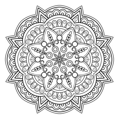 Mandala dijital sanatı el desenleri çizer. Duvardaki sanat eserleri. Boyama kitabı Dantelli desen dövme. Bir duvar kağıdı boyası gömleği ve döşeme kalıbı çıkartması için tasarlandı Etnik süslemede dekoratif