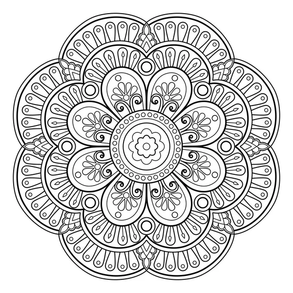 Mandala Digitale Kunst Tekent Handpatronen Kunst Aan Muur Kleurboek Kantpatroon — Stockvector