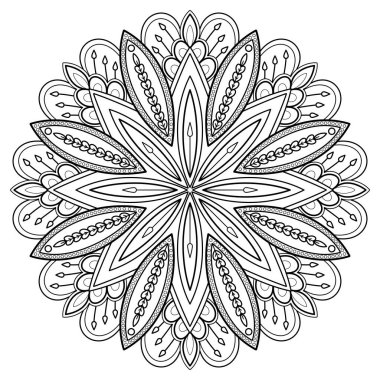 Mandala dijital sanatı el desenleri çizer. Duvardaki sanat eserleri. Boyama kitabı Dantelli desen dövme. Bir duvar kağıdı boyası gömleği ve döşeme kalıbı çıkartması için tasarlandı Etnik süslemede dekoratif