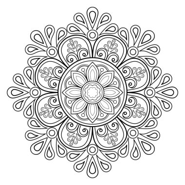 Mandala dijital sanatı el desenleri çizer. Duvardaki sanat eserleri. Boyama kitabı Dantelli desen dövme. Bir duvar kağıdı boyası gömleği ve döşeme kalıbı çıkartması için tasarlandı Etnik süslemede dekoratif