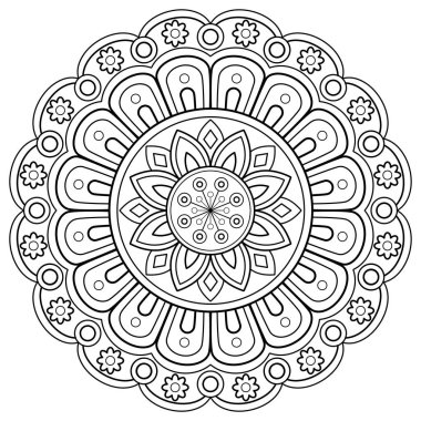 Mandala dijital sanatı el desenleri çizer. Duvardaki sanat eserleri. Boyama kitabı Dantelli desen dövme. Bir duvar kağıdı boyası gömleği ve döşeme kalıbı çıkartması için tasarlandı Etnik süslemede dekoratif