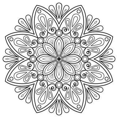 Mandala dijital sanatı el desenleri çizer. Duvardaki sanat eserleri. Boyama kitabı Dantelli desen dövme. Bir duvar kağıdı boyası gömleği ve döşeme kalıbı çıkartması için tasarlandı Etnik süslemede dekoratif