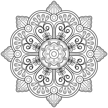 Mandala dijital sanatı el desenleri çizer. Duvardaki sanat eserleri. Boyama kitabı Dantelli desen dövme. Bir duvar kağıdı boyası gömleği ve döşeme kalıbı çıkartması için tasarlandı Etnik süslemede dekoratif