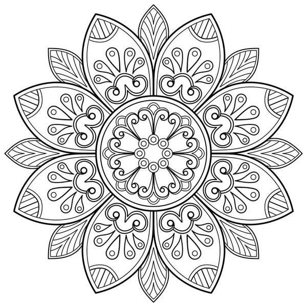 Mandala Digitale Kunst Tekent Handpatronen Kunst Aan Muur Kleurboek Kantpatroon — Stockvector