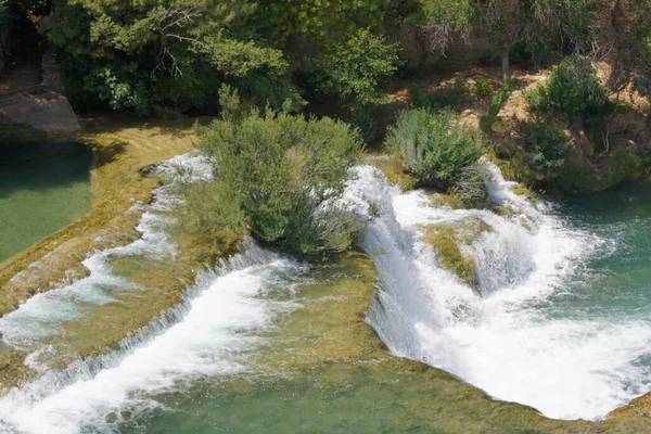 Parco Nazionale Krka Noto Successione Sette Cascate Trova Nella Parte — Foto Stock