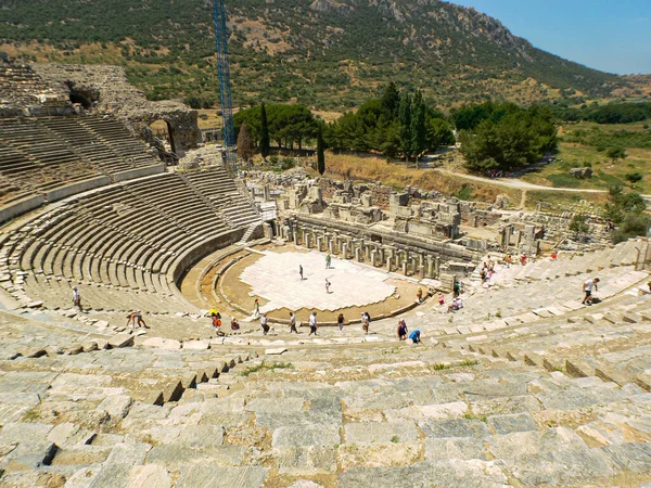 Древний Амфитеатр Городе Эфес Индейка — стоковое фото
