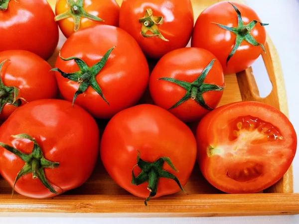 Tomat Ceri Merah Tomat Buah Tomat Tamaatar Tomat Timatar Pomidor — Stok Foto