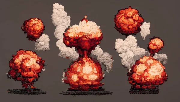 Una Explosión Bomba Nuclear Explosión Bombas Guerra Ilustración Alta Calidad —  Fotos de Stock