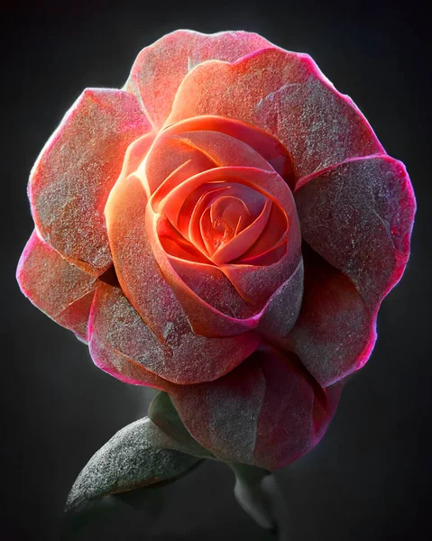 Magiczne Różowa Róża Tworzenia Pięknego Tła Kwiat Przyrody Zbliżenie Wysokiej — Zdjęcie stockowe