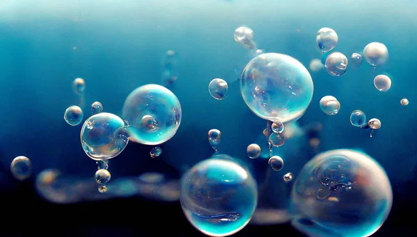 Oxygen Bubbles Healthy Fresh Water High Quality Illustration — Stock Photo, Image