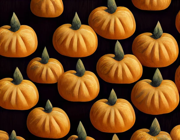 Creative halloween or thanksgiving wallpaper. Halloween cartoon pumpkins pattern background.