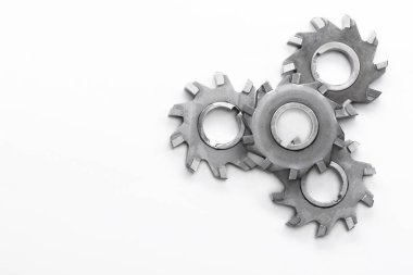 cutter cutting tools special. 10 teeth, material carbide brazing welding steel. Shaft hole size 25.4 cm. isolated on white background.	