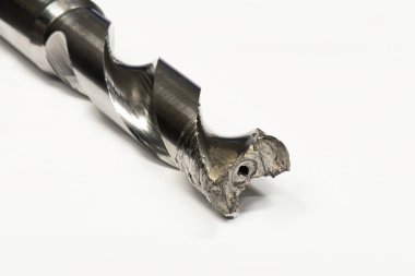Vücut delme çatlağı. Material Steel sncm439 can sıkıcı kaynak karbüratörü. Yağ deliği olan özel bir alet. beyaz arkaplanda izole.