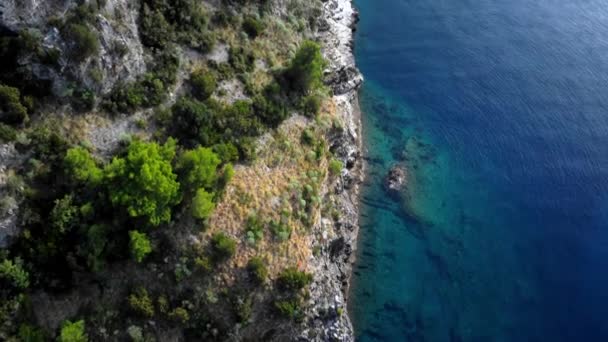 Incredibile Acqua Blu Del Mar Mediterraneo Sulla Costa Italia Fotografia — Video Stock