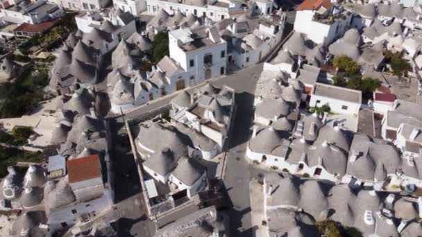 意大利最受欢迎的小镇阿尔韦托韦略著名的特鲁利住宅 旅游摄影 — 图库视频影像