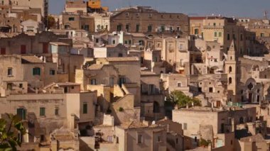 Matera 'nın İtalya' daki antik binaları - Avrupa 'nın kültür başkenti - seyahat fotoğrafçılığı