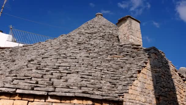 Históricas Casas Trulli Ciudad Alberobello Italia Una Atracción Turística Fotografía — Vídeos de Stock