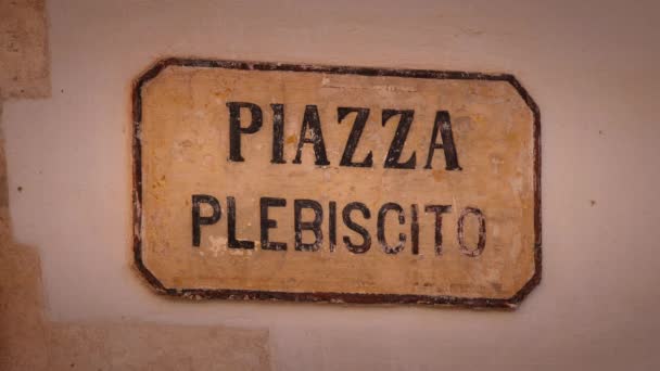 Plac Piazza Plebiscito Włoszech Zdjęcia Wakacji — Wideo stockowe